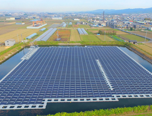 100KW نظام الطاقة الشمسية العائم التثبيت في اليابان
