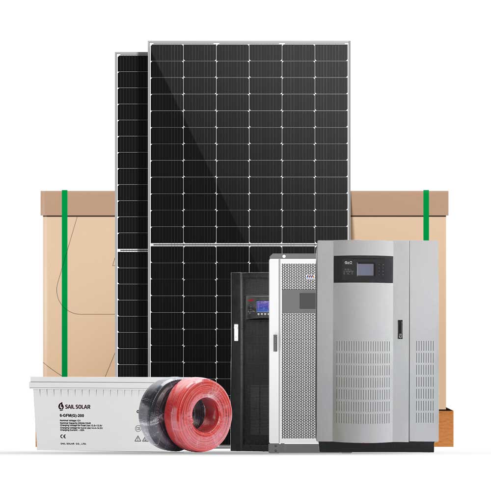 30KW-1000KW نظام الطاقة الشمسية خارج الشبكة مع بطارية للاستخدام التجاري والصناعي