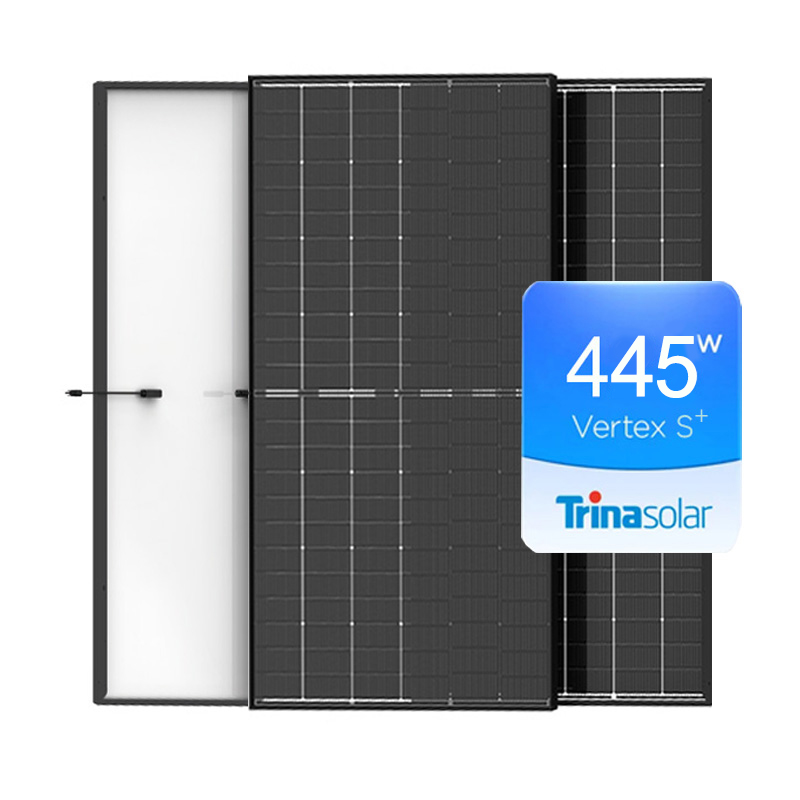 Trina Tier 1 Mono Vertex S + Series 415Wp 420Wp 425Wp 430Wp 435Wp لوحة شمسية سوداء الإطار 425Wp 430Wp 435Wp 440Wp 445Wp 450Wp Bifacial PV الوحدة النمطية