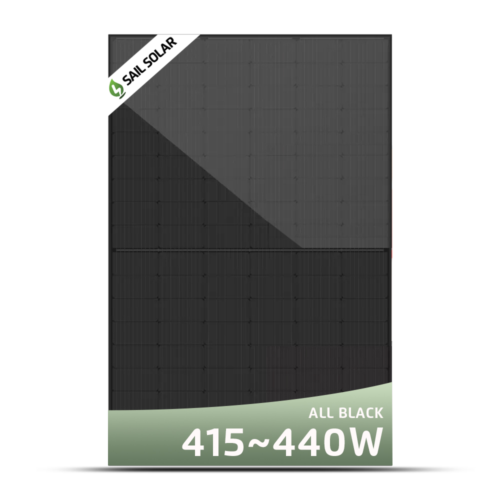 جميع الألواح الشمسية السوداء PV N نوع Topcon وحدة 415Wp 420Wp 425Wp 430Wp 435Wp 440Wp مخزون أوروبا