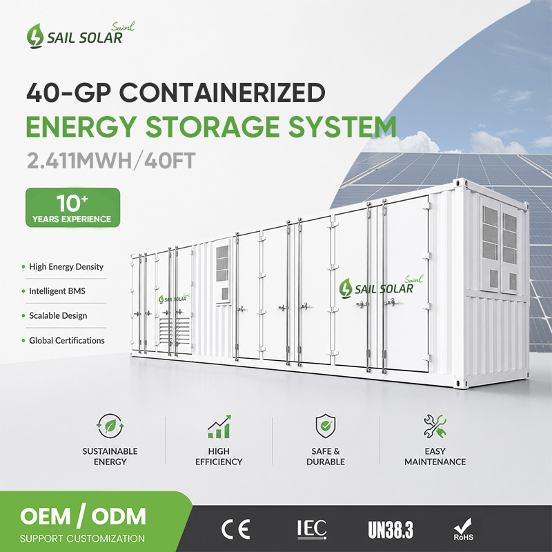 1000kW 2.4MWh 40HQ Containerized Battery Energy Storage System LiFePO4 BESS